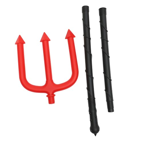 MOBUTOFU Halloween Teufel Cosplay Requisite Abnehmbarer Roter mit Robustem Leichtem Stiel für Dämonen Kostüm Zubehör und Party Dekoration von MOBUTOFU