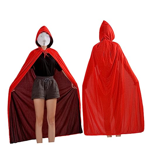 MOBUTOFU 2er Set Halloween Umhang Vampir Cape Mit Kapuze Und Halloween Tasche Für Erwachsene Und / Kostü Für Karneval Und Halloween Partys MOBUTOFU 2er Set Halloween Umhang Vampir Cape Mit Kapuze Und Halloween Tasche Für Erwachsene Und / Kostü Für Karneval Und Halloween Partys von MOBUTOFU