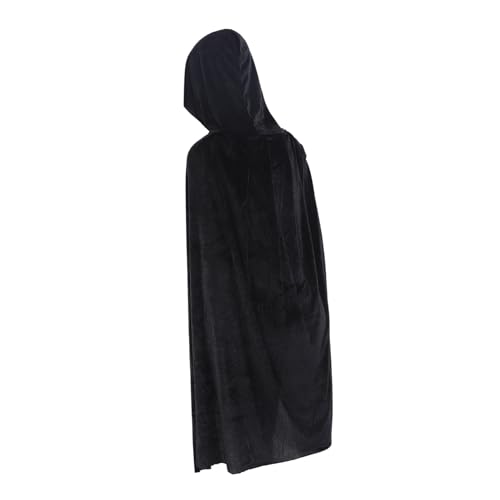 MOBUTOFU Umhang mit Kapuze Robe Aus Acrylsamt 90 cm für Jungen und Mädchen Damen und Herren Gothic-umhang Hexenkostüm Halloween-partyzubehör von MOBUTOFU