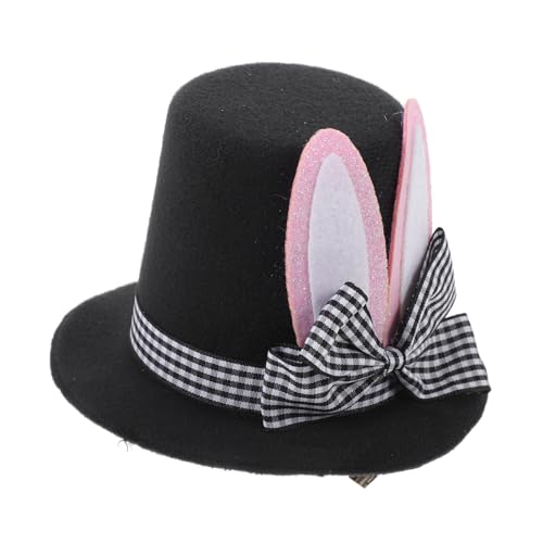 MOBUTOFU Mini-hut Mit Hasenohren Und Schleife Für Ostern Stilvolle Haarspange Für Damen Für Festliche Anlässe Und Partys Bequem Und Einzigartig Im Design von MOBUTOFU