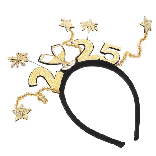 MOBUTOFU Neujahrs Haarreif für Erwachsene Kreatives Party Stirnband mit Sternenmotiv Angenehmes Tragegefühl Festliches Accessoire für Silvester Feiern und Themenpartys von MOBUTOFU