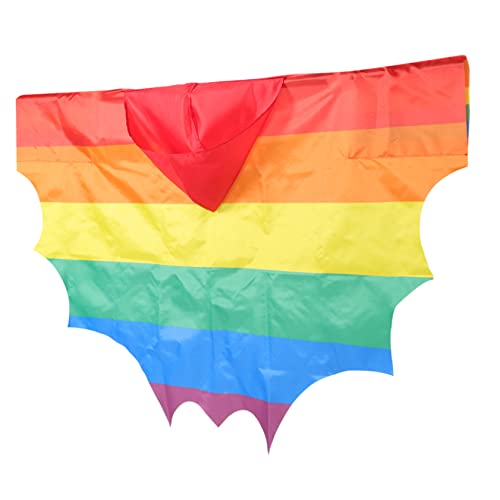 MOBUTOFU Party Regenbogen Umhang Helle Requisite Regenbogen Umhang Flagge Umhang Schal Umhang Wickel Requisiten Regenbogen Umhang Gay Regenbogen Umhang Party Regenbogen Umhang Flagge von MOBUTOFU