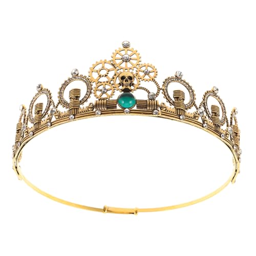 MOBUTOFU Steampunk Haarreif für Frauen mit Vintage und Funkelnden Strasssteinen Verstellbarer Retro Zahnräder Kopfschmuck für Maskerade Themenpartys und Bühnenauftritte von MOBUTOFU