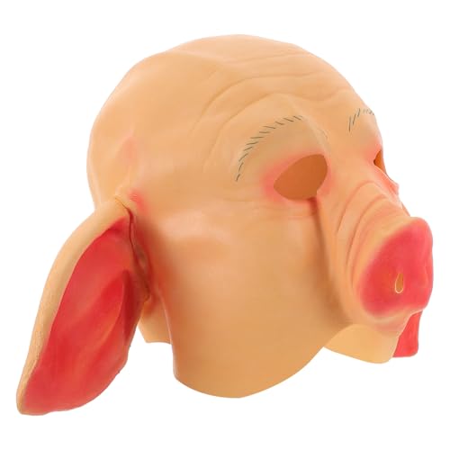 MOBUTOFU Vollgesicht Schweinemaske für Halloween Lustiges Cosplay Zubehör für Karneval Maskeraden Leicht Atmungsaktiv für Unvergessliche Auftritte Partys von MOBUTOFU