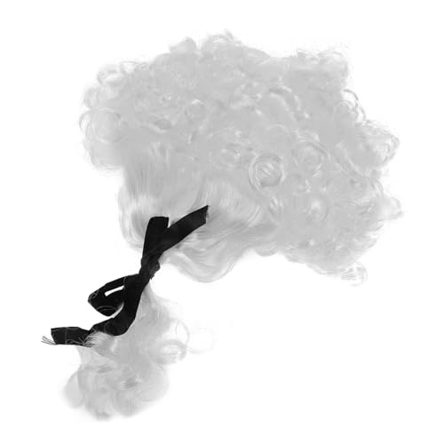 MOBUTOFU Weiße Perücke Für Damen Und Herren, Richter-kostümzubehör Für Halloween, Kurze Lockige Perücke Für Rollenspiele Im Gerichtssaal Und Cosplay, Ideal Für Paarkostüme MOBUTOFU Weiße Perücke Für Damen Und Herren, Richter-kostümzubehör Für Halloween, Kurze Lockige Perücke Für Rollenspiele Im Gerichtssaal Und Cosplay, Ideal Für Paarkostüme von MOBUTOFU