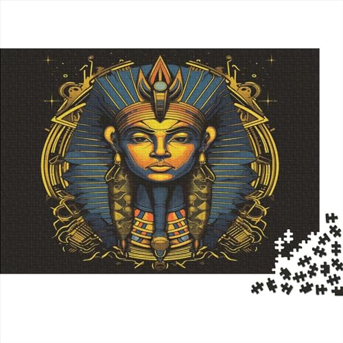 1000 Stück Puzzles Für Erwachsene Teenager Ägyptischer Pharao Stress Abbauen Familien-Puzzlespiel Mit Poster in Voller Größe 1000-teiliges Puzzle Lernspiel Geschenk 1000pcs (75x50cm) von MOBYAT