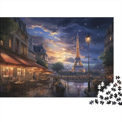 1000 Stück Puzzles Für Erwachsene Teenager Abend in Paris Stress Abbauen Familien-Puzzlespiel Mit Poster in Voller Größe 1000-teiliges Puzzle Lernspiel Geschenk 1000pcs (75x50cm) von MOBYAT