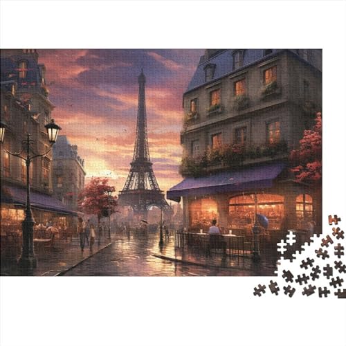 1000 Stück Puzzles Für Erwachsene Teenager Abend in Paris Stress Abbauen Familien-Puzzlespiel Mit Poster in Voller Größe 1000-teiliges Puzzle Lernspiel Geschenk 1000pcs (75x50cm) von MOBYAT