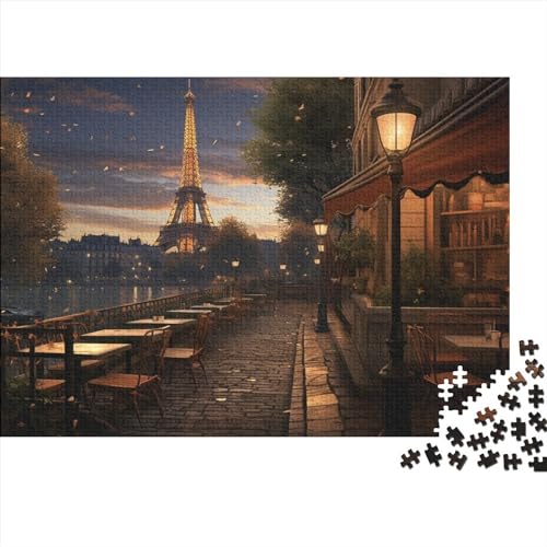 1000 Stück Puzzles Für Erwachsene Teenager Abend in Paris Stress Abbauen Familien-Puzzlespiel Mit Poster in Voller Größe 1000-teiliges Puzzle Lernspiel Geschenk 1000pcs (75x50cm) von MOBYAT