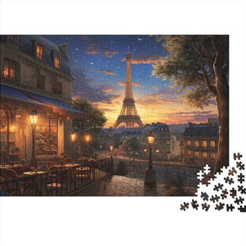 1000 Stück Puzzles Für Erwachsene Teenager Abend in Paris Stress Abbauen Familien-Puzzlespiel Mit Poster in Voller Größe 1000-teiliges Puzzle Lernspiel Geschenk 1000pcs (75x50cm) von MOBYAT