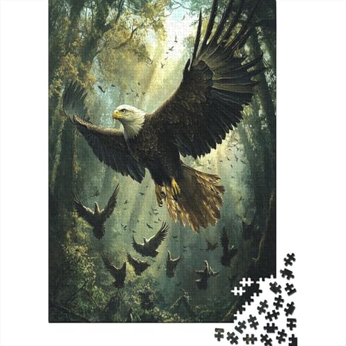 1000 Stück Puzzles Für Erwachsene Teenager Adler Stress Abbauen Familien-Puzzlespiel Mit Poster in Voller Größe 1000-teiliges Puzzle Lernspiel Geschenk 1000pcs (75x50cm) von MOBYAT