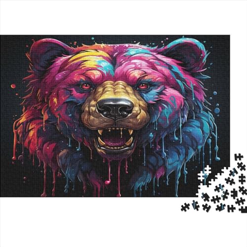 1000 Stück Puzzles Für Erwachsene Teenager Bär Stress Abbauen Familien-Puzzlespiel Mit Poster in Voller Größe 1000-teiliges Puzzle Lernspiel Geschenk 1000pcs (75x50cm) von MOBYAT