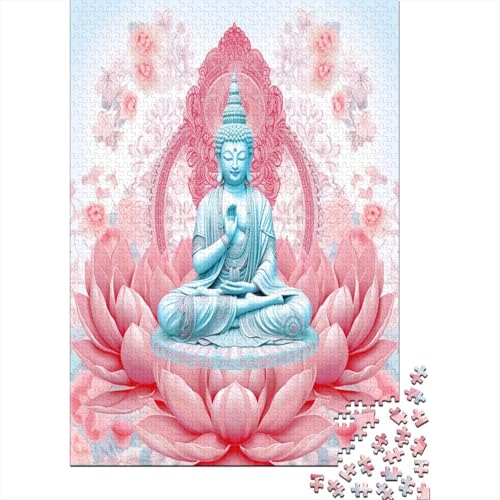 1000 Stück Puzzles Für Erwachsene Teenager Buddhas Stress Abbauen Familien-Puzzlespiel Mit Poster in Voller Größe 1000-teiliges Puzzle Lernspiel Geschenk 1000pcs (75x50cm) von MOBYAT