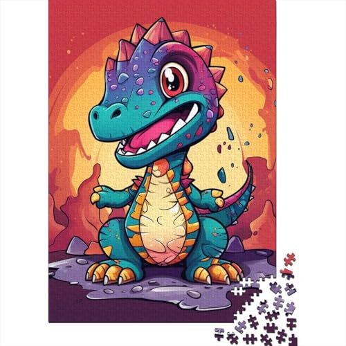 1000 Stück Puzzles Für Erwachsene Teenager Dinosaurier Stress Abbauen Familien-Puzzlespiel Mit Poster in Voller Größe 1000-teiliges Puzzle Lernspiel Geschenk 1000pcs (75x50cm) von MOBYAT