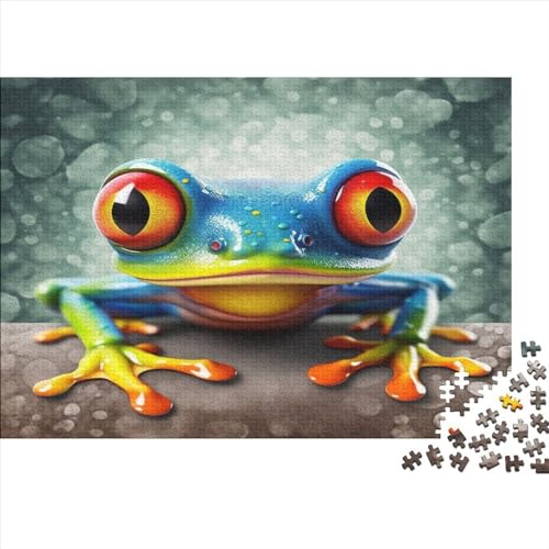 1000 Stück Puzzles Für Erwachsene Teenager Karikatur Frog Stress Abbauen Familien-Puzzlespiel Mit Poster in Voller Größe 1000-teiliges Puzzle Lernspiel Geschenk 1000pcs (75x50cm) von MOBYAT