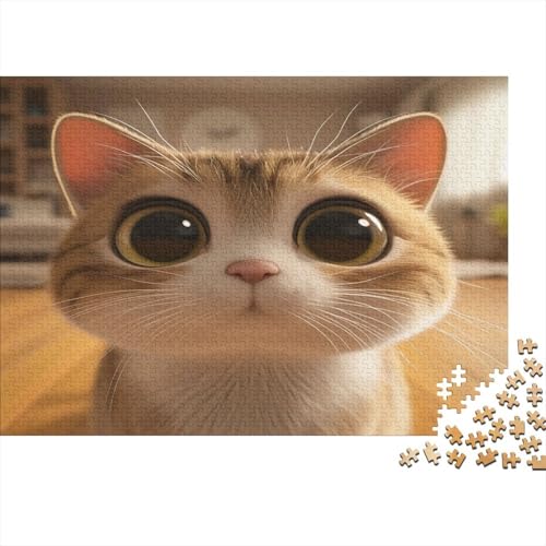 1000 Stück Puzzles Für Erwachsene Teenager Katze Stress Abbauen Familien-Puzzlespiel Mit Poster in Voller Größe 1000-teiliges Puzzle Lernspiel Geschenk 1000pcs (75x50cm) von MOBYAT