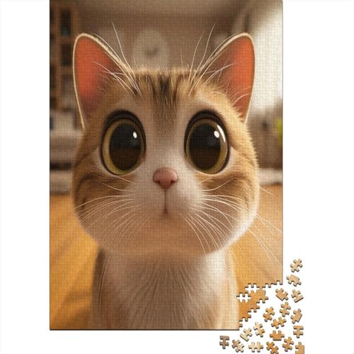 1000 Stück Puzzles Für Erwachsene Teenager Katze Stress Abbauen Familien-Puzzlespiel Mit Poster in Voller Größe 1000-teiliges Puzzle Lernspiel Geschenk 1000pcs (75x50cm) von MOBYAT
