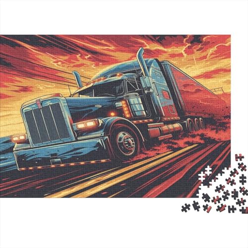 1000 Stück Puzzles Für Erwachsene Teenager LKW Stress Abbauen Familien-Puzzlespiel Mit Poster in Voller Größe 1000-teiliges Puzzle Lernspiel Geschenk 1000pcs (75x50cm) von MOBYAT