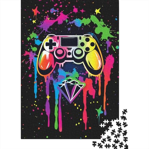 1000 Stück Puzzles Für Erwachsene Teenager Neon Spiel Graffiti Stress Abbauen Familien-Puzzlespiel Mit Poster in Voller Größe 1000-teiliges Puzzle Lernspiel Geschenk 1000pcs (75x50cm) von MOBYAT