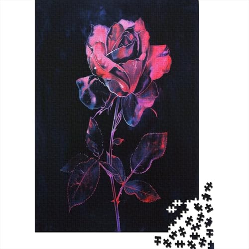 1000 Stück Puzzles Für Erwachsene Teenager Rose Stress Abbauen Familien-Puzzlespiel Mit Poster in Voller Größe 1000-teiliges Puzzle Lernspiel Geschenk 1000pcs (75x50cm) von MOBYAT