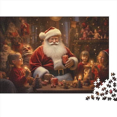 1000 Stück Puzzles Für Erwachsene Teenager Santa Claus Stress Abbauen Familien-Puzzlespiel Mit Poster in Voller Größe 1000-teiliges Puzzle Lernspiel Geschenk 1000pcs (75x50cm) von MOBYAT