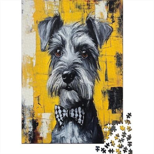 1000 Stück Puzzles Für Erwachsene Teenager Schnauzer Stress Abbauen Familien-Puzzlespiel Mit Poster in Voller Größe 1000-teiliges Puzzle Lernspiel Geschenk 1000pcs (75x50cm) von MOBYAT