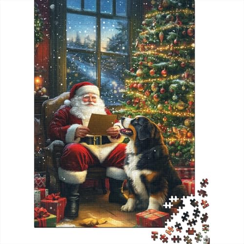 1000 Stück Puzzles Für Erwachsene Teenager St. Bernard Stress Abbauen Familien-Puzzlespiel Mit Poster in Voller Größe 1000-teiliges Puzzle Lernspiel Geschenk 1000pcs (75x50cm) von MOBYAT