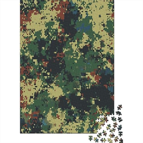 1000 Stück Puzzles Für Erwachsene Teenager Tarnung Stress Abbauen Familien-Puzzlespiel Mit Poster in Voller Größe 1000-teiliges Puzzle Lernspiel Geschenk 1000pcs (75x50cm) von MOBYAT