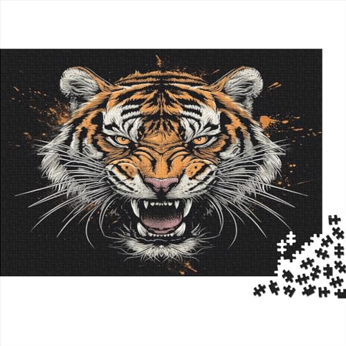 1000 Stück Puzzles Für Erwachsene Teenager Tiger Stress Abbauen Familien-Puzzlespiel Mit Poster in Voller Größe 1000-teiliges Puzzle Lernspiel Geschenk 1000pcs (75x50cm) von MOBYAT