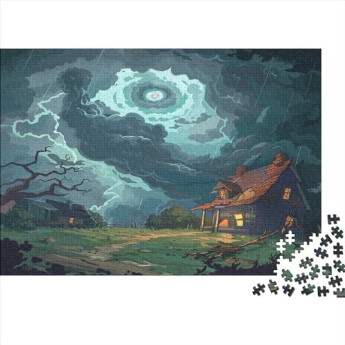 1000 Stück Puzzles Für Erwachsene Teenager Tornado Stress Abbauen Familien-Puzzlespiel Mit Poster in Voller Größe 1000-teiliges Puzzle Lernspiel Geschenk 1000pcs (75x50cm) von MOBYAT