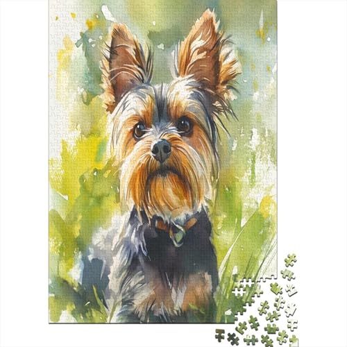 1000 Stück Puzzles Für Erwachsene Teenager Yorkshire Terrier Stress Abbauen Familien-Puzzlespiel Mit Poster in Voller Größe 1000-teiliges Puzzle Lernspiel Geschenk 1000pcs (75x50cm) von MOBYAT