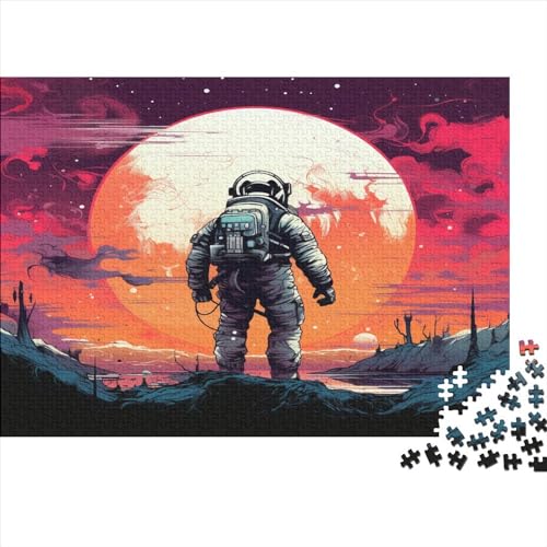 1000 Teile Hölzern Puzzle - Astronaut - 1000 Teile Puzzle Für Erwachsene Ab 14 Jahren 1000pcs (75x50cm) von MOBYAT