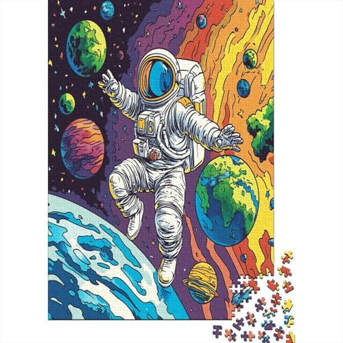 1000 Teile Hölzern Puzzle - Astronauten - 1000 Teile Puzzle Für Erwachsene Ab 14 Jahren 1000pcs (75x50cm) von MOBYAT