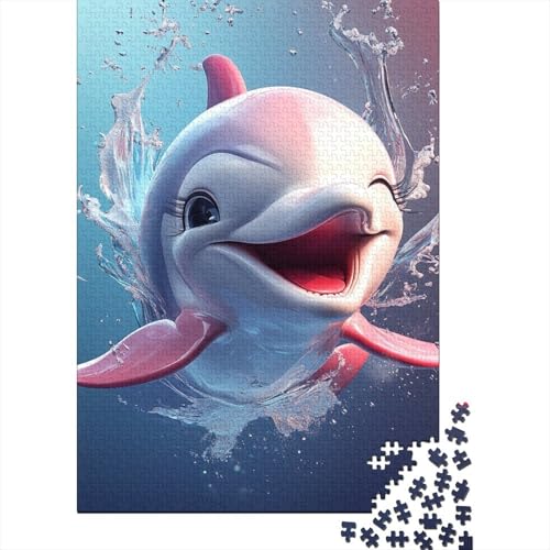 1000 Teile Hölzern Puzzle - Delphin - 1000 Teile Puzzle Für Erwachsene Ab 14 Jahren 1000pcs (75x50cm) von MOBYAT