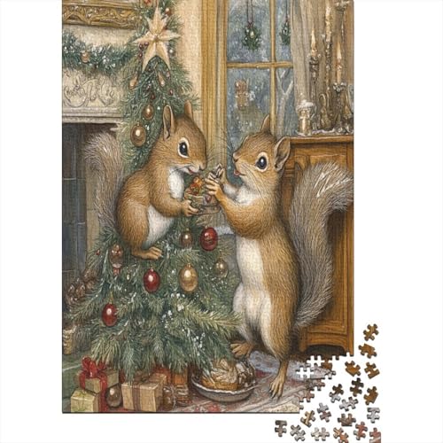 1000 Teile Hölzern Puzzle - Eichhörnchen - 1000 Teile Puzzle Für Erwachsene Ab 14 Jahren 1000pcs (75x50cm) von MOBYAT