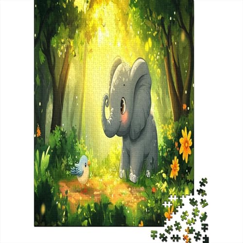 1000 Teile Hölzern Puzzle - Elefanten - 1000 Teile Puzzle Für Erwachsene Ab 14 Jahren 1000pcs (75x50cm) von MOBYAT