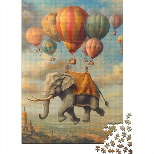 1000 Teile Hölzern Puzzle - Elefanten - 1000 Teile Puzzle Für Erwachsene Ab 14 Jahren 1000pcs (75x50cm) von MOBYAT