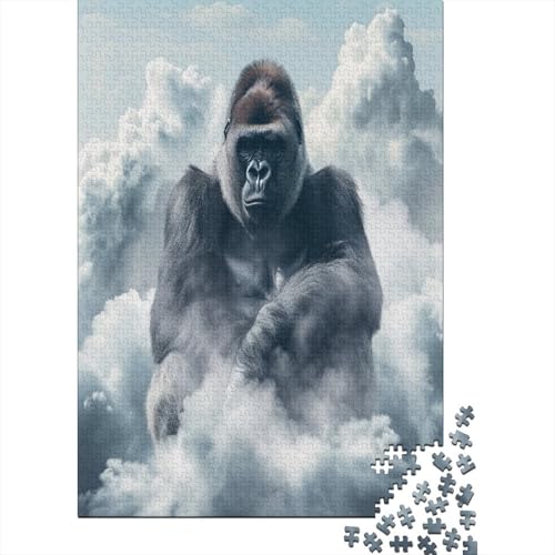 1000 Teile Hölzern Puzzle - Gorilla - 1000 Teile Puzzle Für Erwachsene Ab 14 Jahren 1000pcs (75x50cm) von MOBYAT