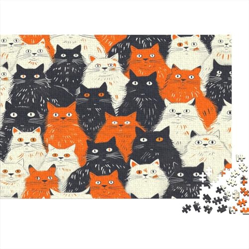 1000 Teile Hölzern Puzzle - Katze - 1000 Teile Puzzle Für Erwachsene Ab 14 Jahren 1000pcs (75x50cm) von MOBYAT