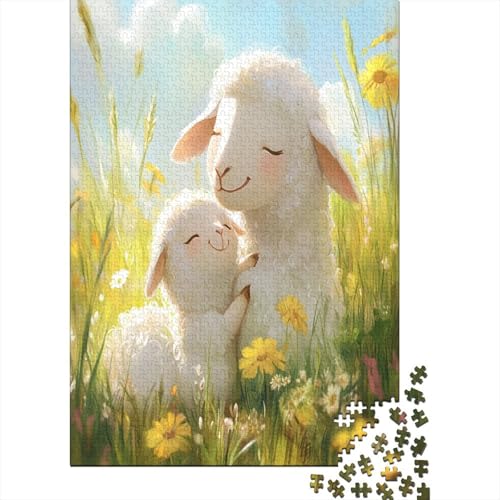 1000 Teile Hölzern Puzzle - Lamm - 1000 Teile Puzzle Für Erwachsene Ab 14 Jahren 1000pcs (75x50cm) von MOBYAT