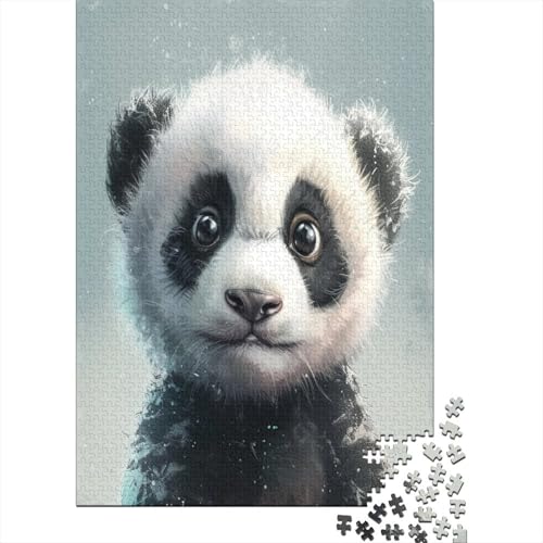 1000 Teile Hölzern Puzzle - Panda - 1000 Teile Puzzle Für Erwachsene Ab 14 Jahren 1000pcs (75x50cm) von MOBYAT