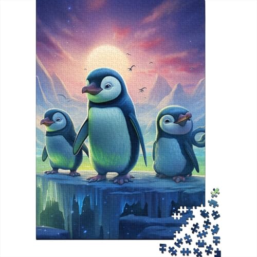 1000 Teile Hölzern Puzzle - Pinguin - 1000 Teile Puzzle Für Erwachsene Ab 14 Jahren 1000pcs (75x50cm) von MOBYAT