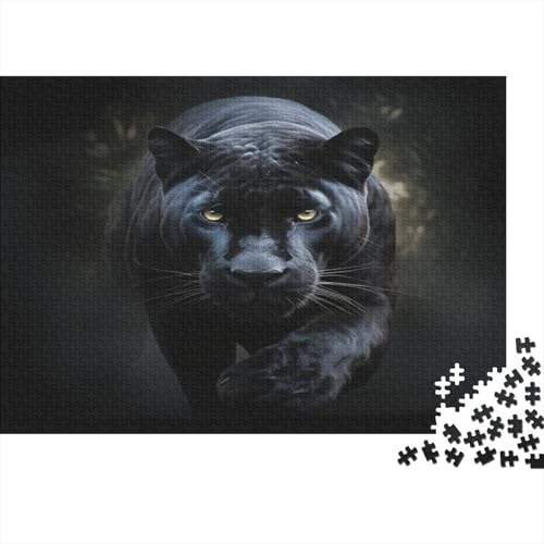 1000 Teile Hölzern Puzzle - Schwarzer Panther - 1000 Teile Puzzle Für Erwachsene Ab 14 Jahren 1000pcs (75x50cm) von MOBYAT