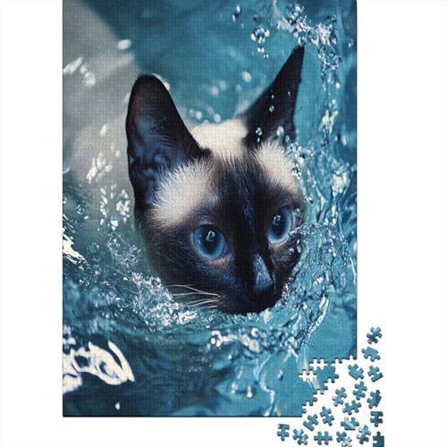 1000 Teile Hölzern Puzzle - Siamisches Kätzchen - 1000 Teile Puzzle Für Erwachsene Ab 14 Jahren 1000pcs (75x50cm) von MOBYAT
