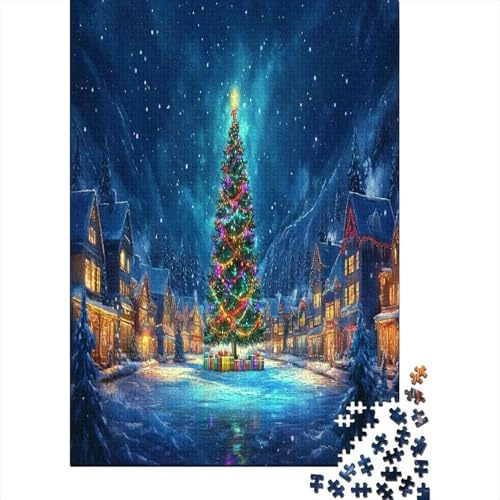 1000 Teile Hölzern Puzzle - Weihnachtsbaum - 1000 Teile Puzzle Für Erwachsene Ab 14 Jahren 1000pcs (75x50cm) von MOBYAT