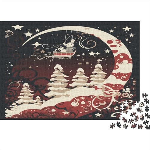 1000 Teile Hölzern Puzzle - Weihnachtsschneemann - 1000 Teile Puzzle Für Erwachsene Ab 14 Jahren 1000pcs (75x50cm) von MOBYAT