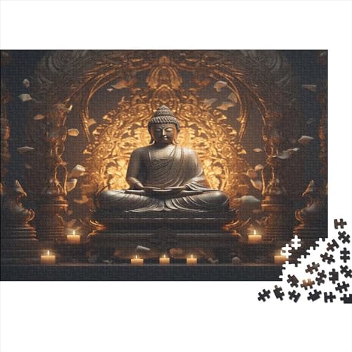 2023 Hölzern Puzzle Buddha, Familienurlaub-Puzzle 300 Teile Puzzles, Puzzles,Hausdekoration, Erwachsene von MOBYAT