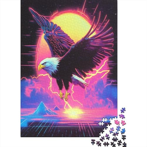 Adler 1000 Stück Puzzles Für Erwachsene Teenager Stress Abbauen Familien-Puzzlespiel Mit Poster in 1000-teiliges Puzzle Lernspiel Spielzeug Geschenk Puzzel 1000pcs (75x50cm) von MOBYAT