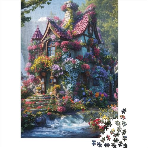 Berghütte 1000 Stück Puzzles Für Erwachsene Teenager Stress Abbauen Familien-Puzzlespiel Mit Poster in 1000-teiliges Puzzle Lernspiel Spielzeug Geschenk Puzzel 1000pcs (75x50cm) von MOBYAT