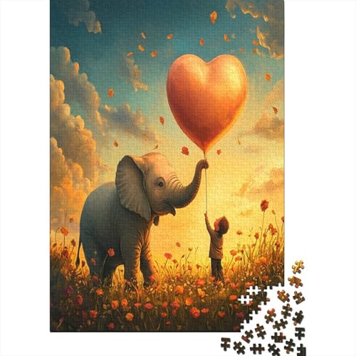 Elefanten 1000 Stück Puzzles Für Erwachsene Teenager Stress Abbauen Familien-Puzzlespiel Mit Poster in 1000-teiliges Puzzle Lernspiel Spielzeug Geschenk Puzzel 1000pcs (75x50cm) von MOBYAT
